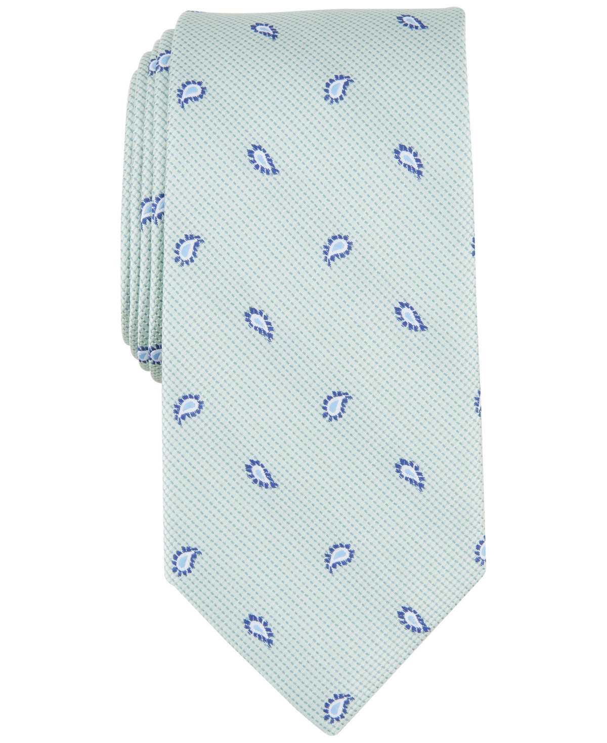 Shop Club Room Men's Paisley Teardrop Tie, Created For Macy's In Green