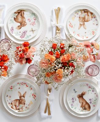 Butterfly Meadow® Bunny Set of offers 4 Accent Plates by Lenox