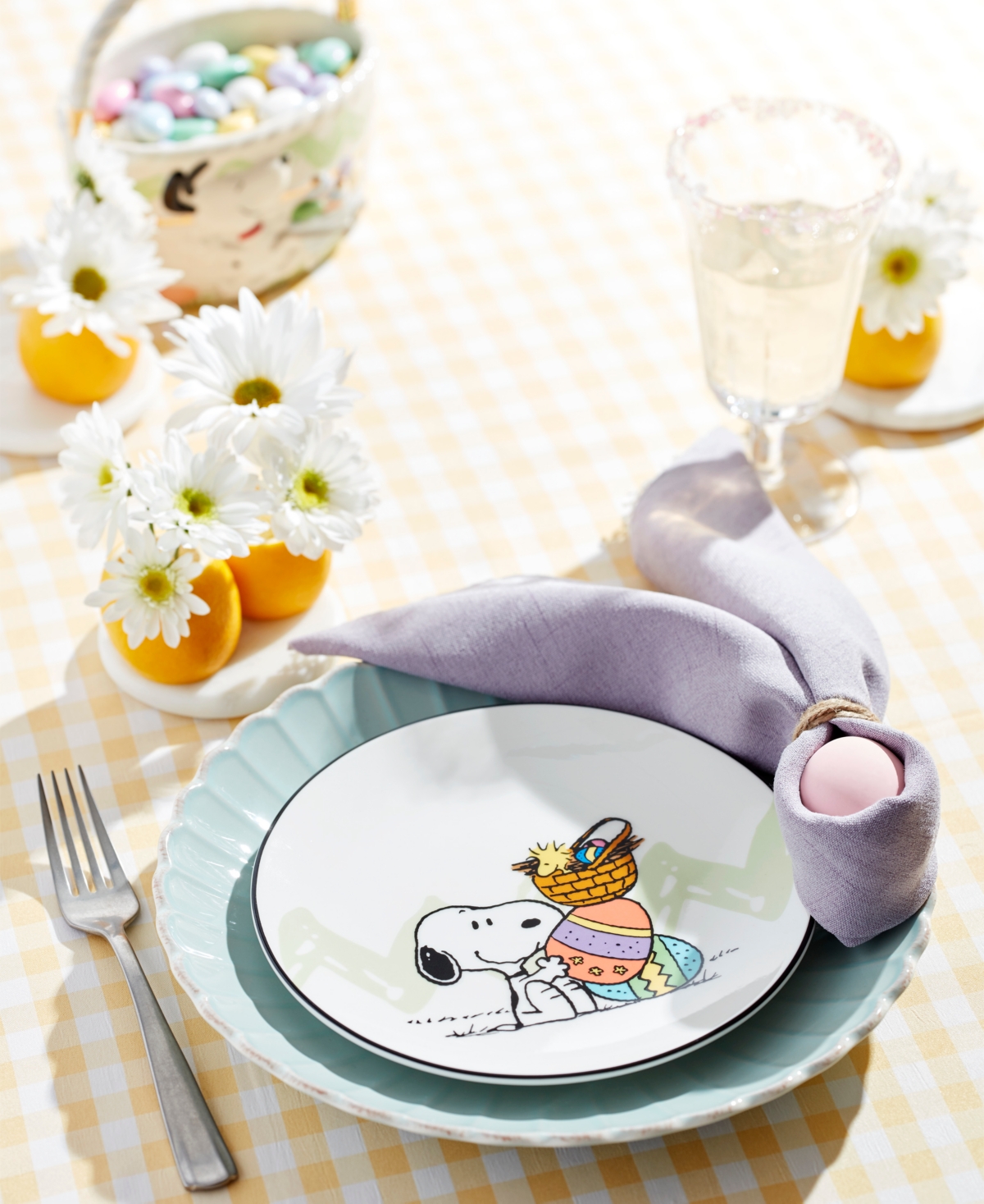 Lenox Peanuts Easter Accent Plates, Set Of 4 In Multi And Ivory