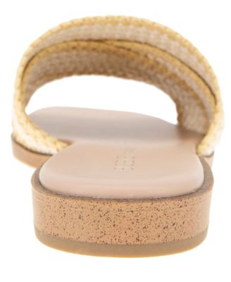 Women's Lileen Slip-On Woven Raffia Flat Sandals