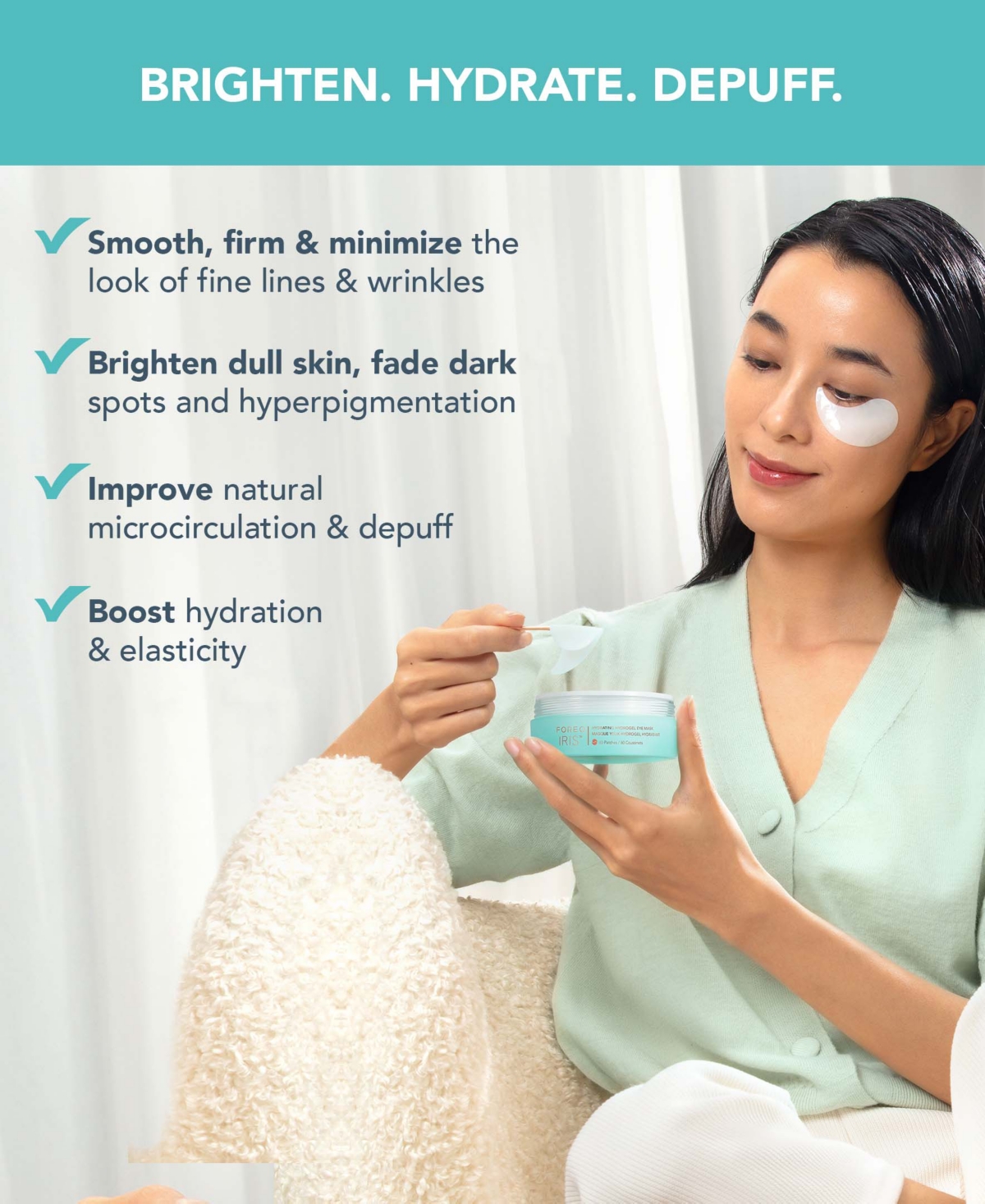 Foreo Iris 60 pcs Hydrating Hydrogel Eye Mask, 100g