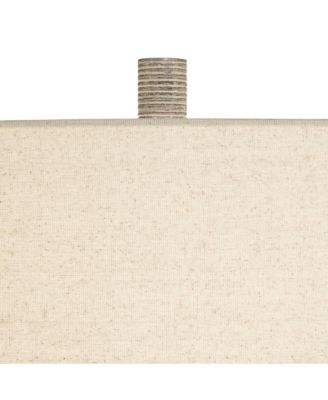 Julio Modern Table Lamp 30" Tall Natural Gray Ceramic Oatmeal Drum Shade for Bedroom Living Room Bedside Nightstand Office Kids House