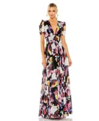 ★セール♪★Ieena for Mac Duggalドット柄ワンスリーブドレス★ Ieena for Mac Duggal One Shoulder Jersey Gown in Emerald