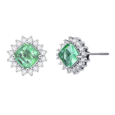 Classy Halo Square Stud Earrings