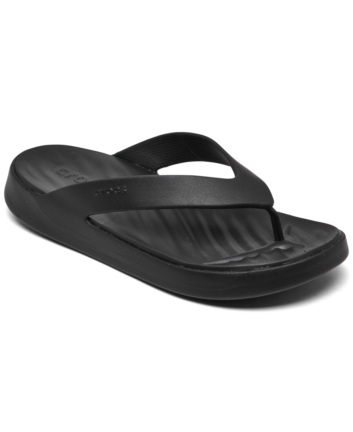 Crocs Women's Getaway Low Casual Flip-flop Sandals From Finish Line In Black
