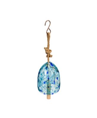 Art Glass Speckle Light Blue Bell Chime