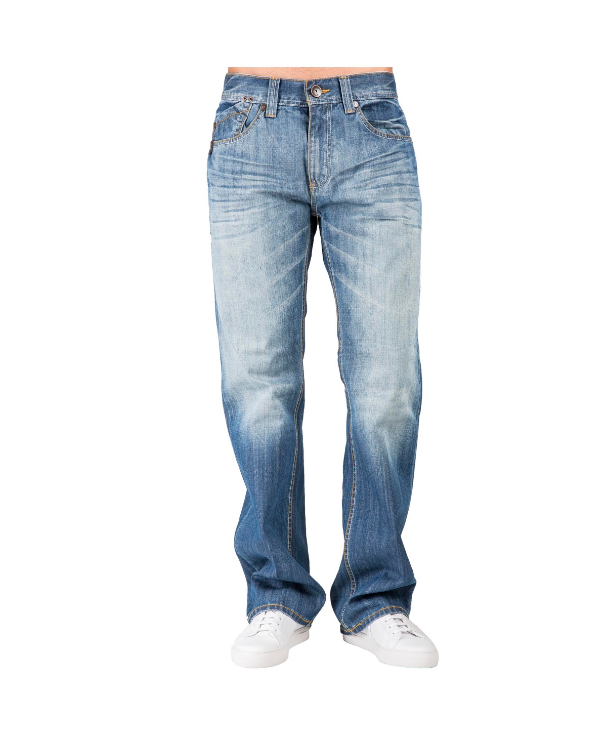 Men's Relaxed-Fit Boot cut Premium Denim Jeans - Blue boy