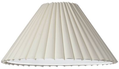 Collection 7" Top x 20 1/2" Bottom x 10 3/4" High x 12 1/2" Slant Lamp Shade Replacement Box Pleat Spider Harp Finial