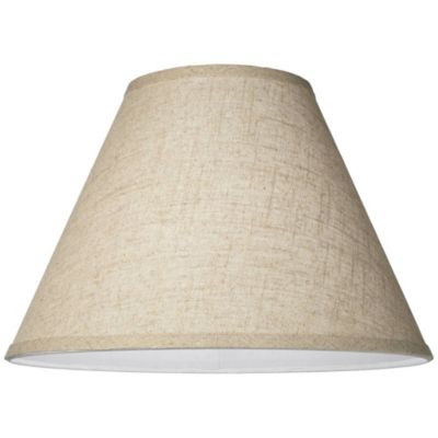 Set of 2 Empire Lamp Shades Fine Burlap Medium 6.5" Top x 15" Bottom x 10.75" Slant Spider Replacement Harp and Finial