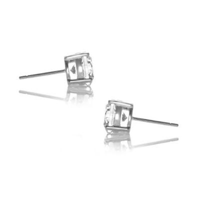 Cubic Zirconia Classic 4-Prong Stud Earrings