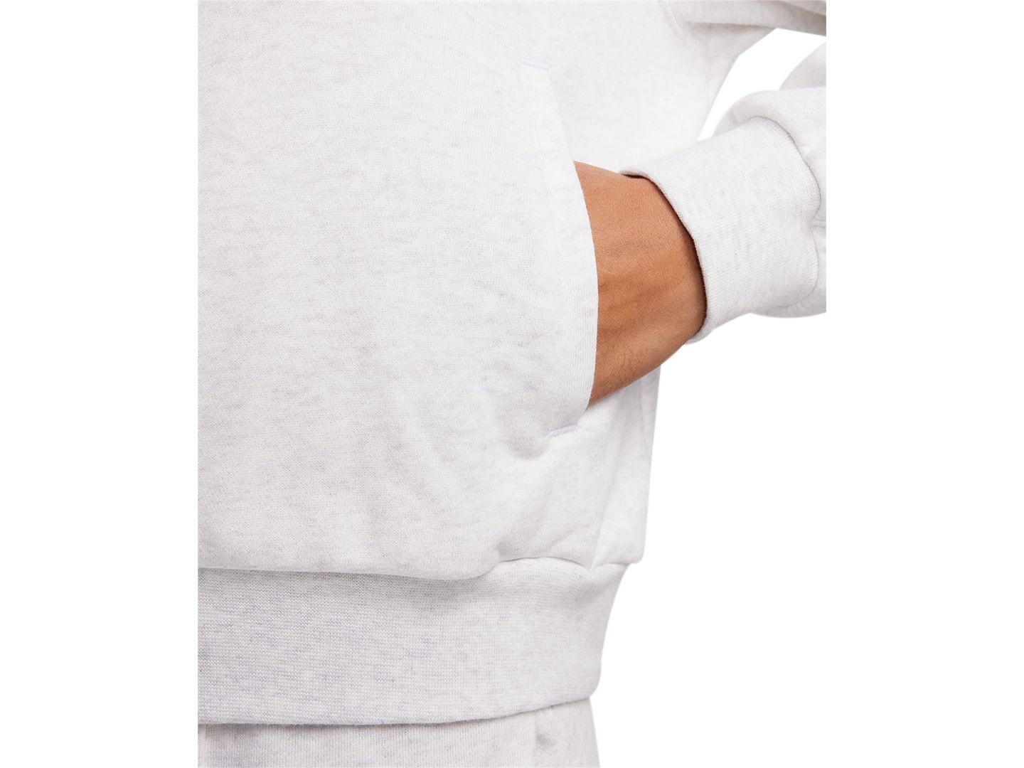 Женское худи Nike Sportswear Chill Terry Loose-Fit Full-Zip French-Terry, цвет: Берёзовый меланжевый / Коричневый — фото 4