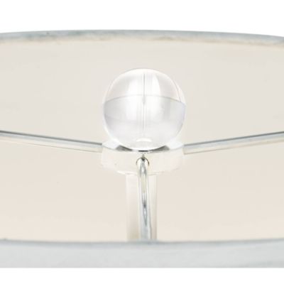 Modern Table Lamp 26 1/2" High Stacked Clear Crystal Spheres Glass White Drum Shade for Bedroom Living Room House Home Nightstand