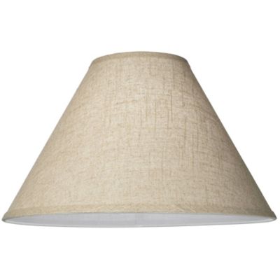 6" Top x 17" Bottom x 11 1/2" High x 11 1/2" Slant Lamp Shade Replacement Large Empire Fine Burlap Spider Harp Finial