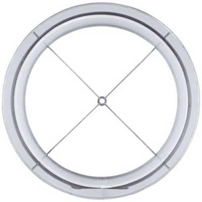 Silver and White Double Sheer Medium Drum Lamp Shade 16" Top x 16" Bottom x 11" High (Spider) Replacement with Harp and Finial