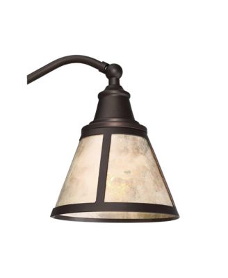 Malta Rustic Farmhouse Desk Lamp 18 1/2" High Satin Bronze Metal Adjustable Blond Mica Shade for Bedroom Living Room Bedside Nightstand