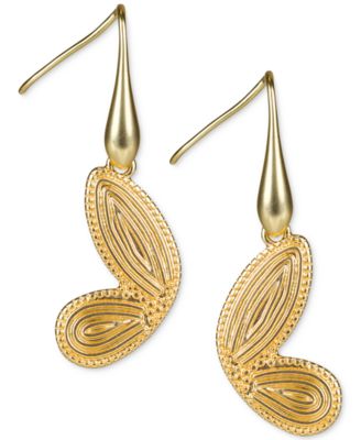 Patricia Nash - Gold-Tone Butterfly Wing Drop Earrings