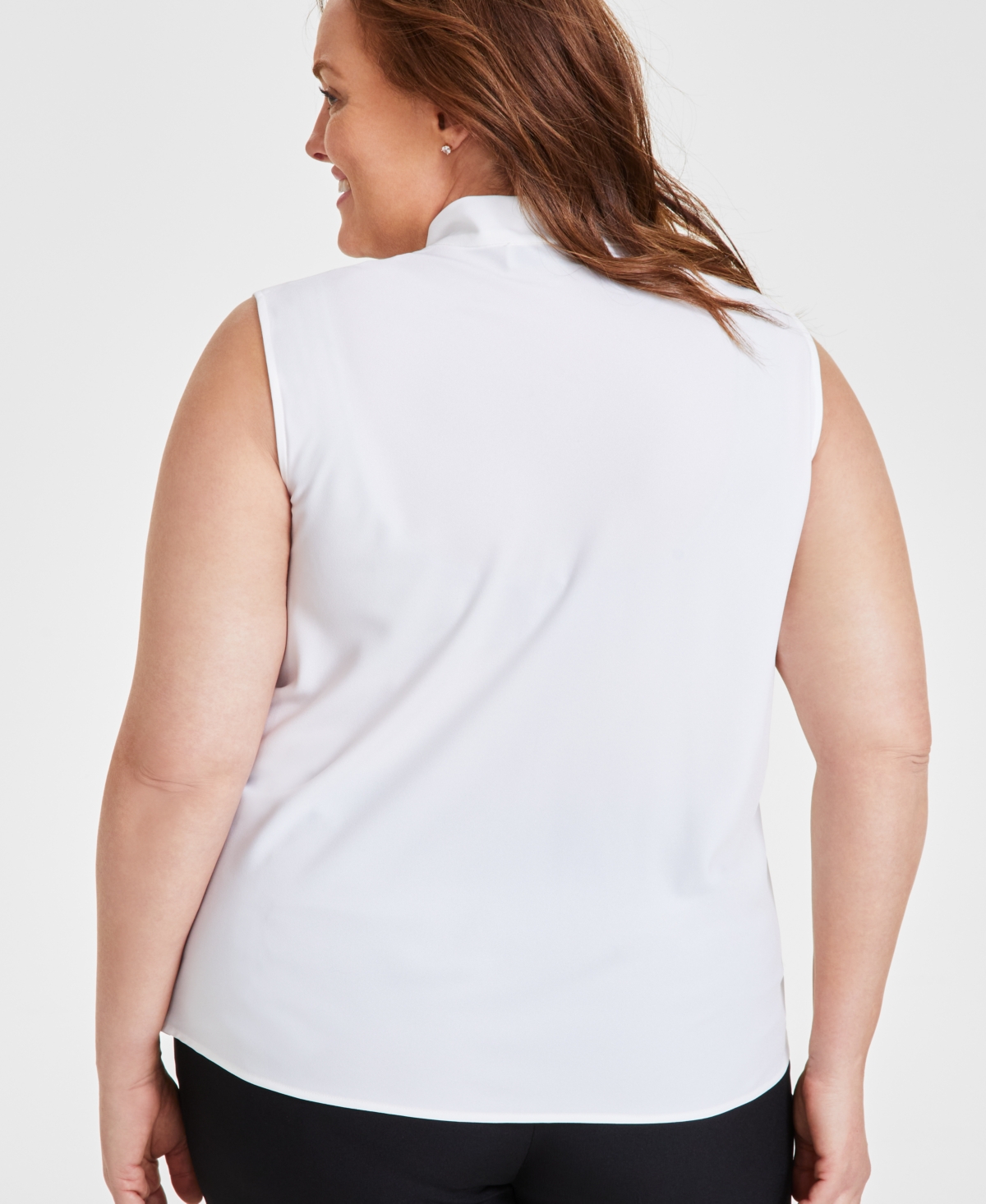 Kasper Plus Size Bow Top