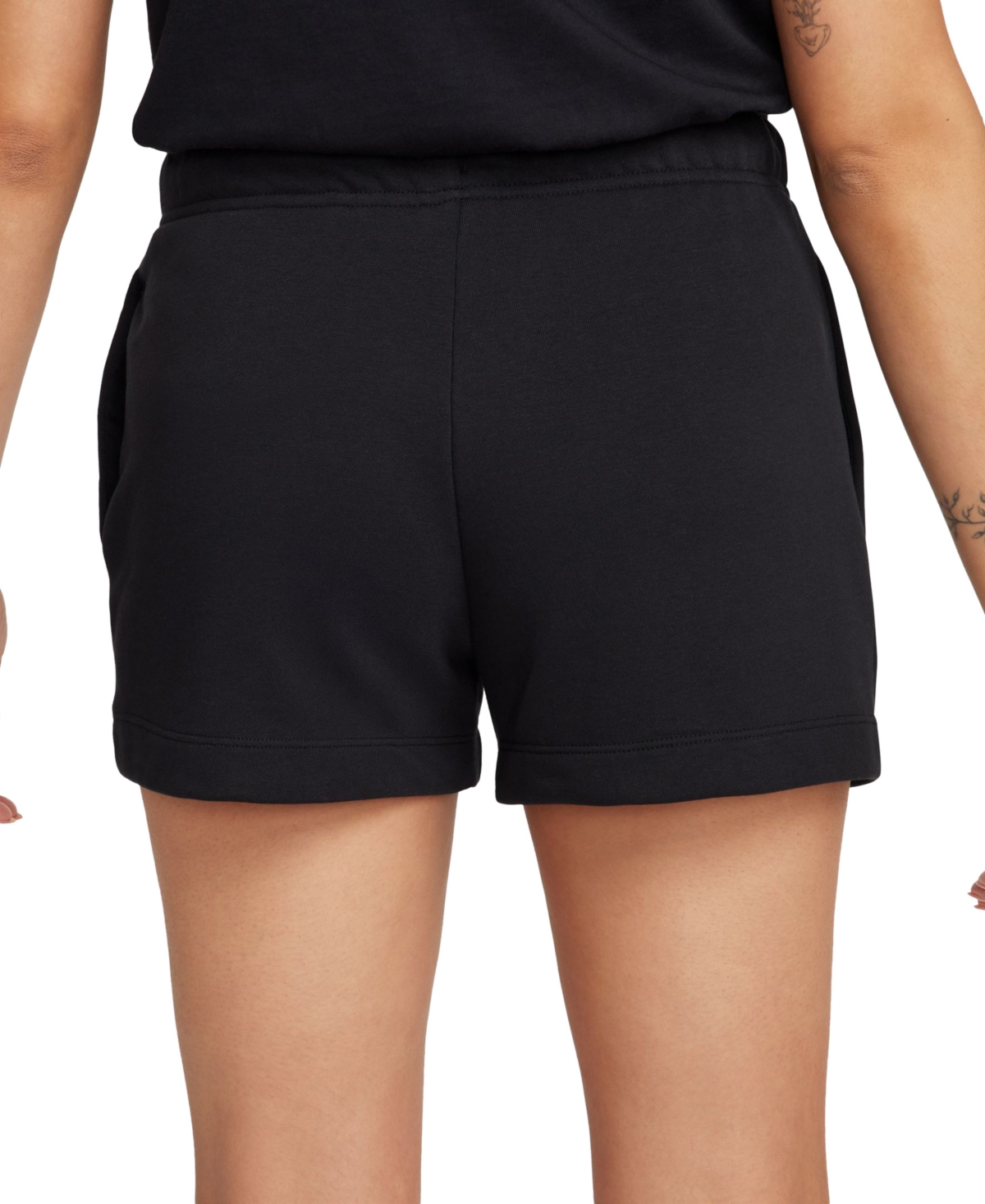Nike Women's Sportswear Club French Terry Graphic Fleece Shorts -university Gold/white