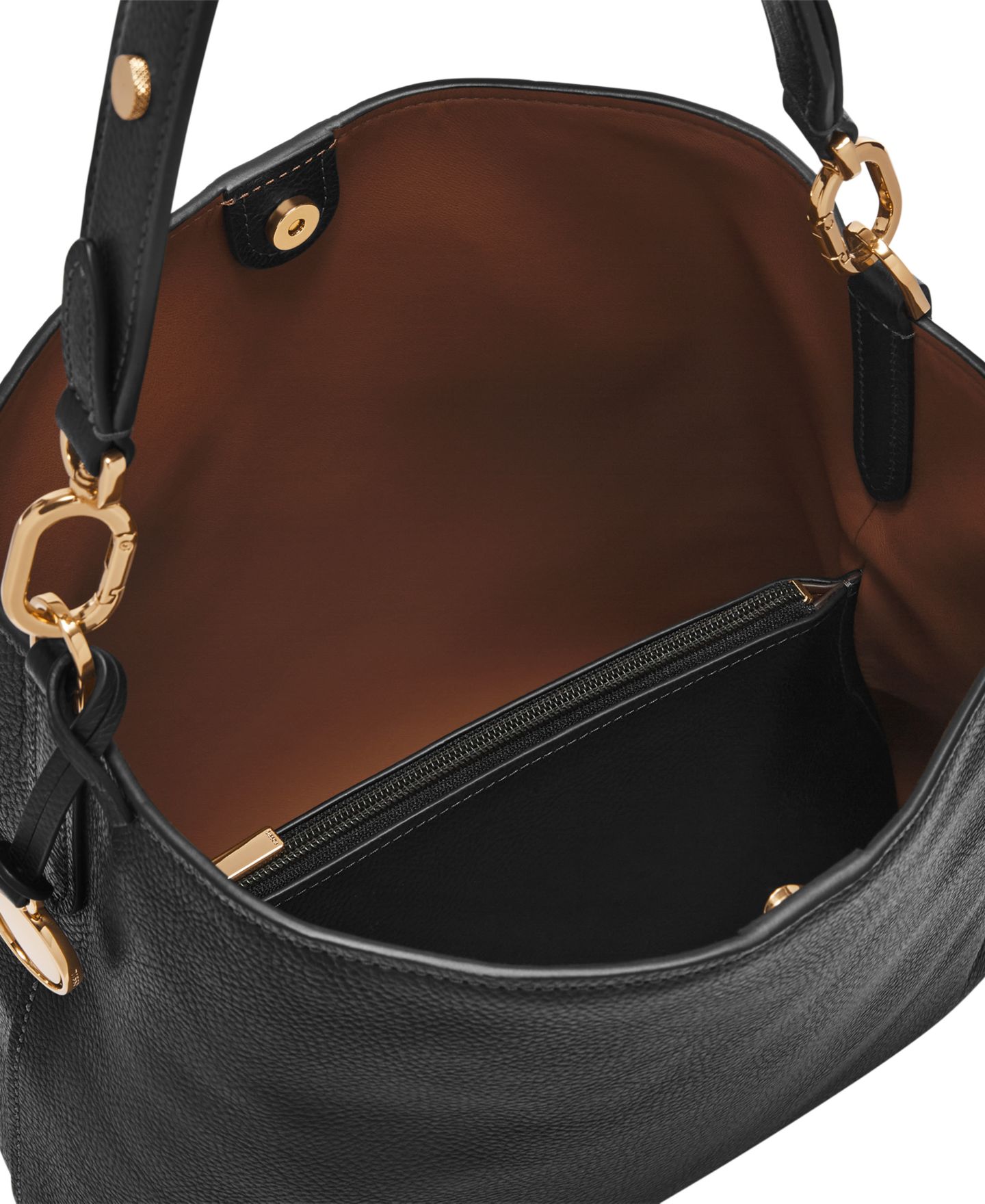 Женская сумка Fossil Jessie Bucket Shoulder, цвет: Чёрный — фото 4