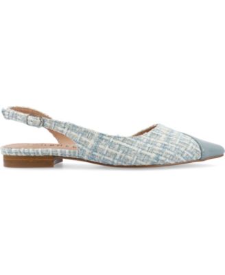 Women's Daphnne Slingback Pointed Cap Toe Flats