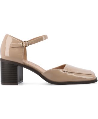 Women's Evangeline Block Heel Square Toe Pumps