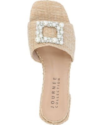 Women's Justina Ornamented Raffia Slide Sandals