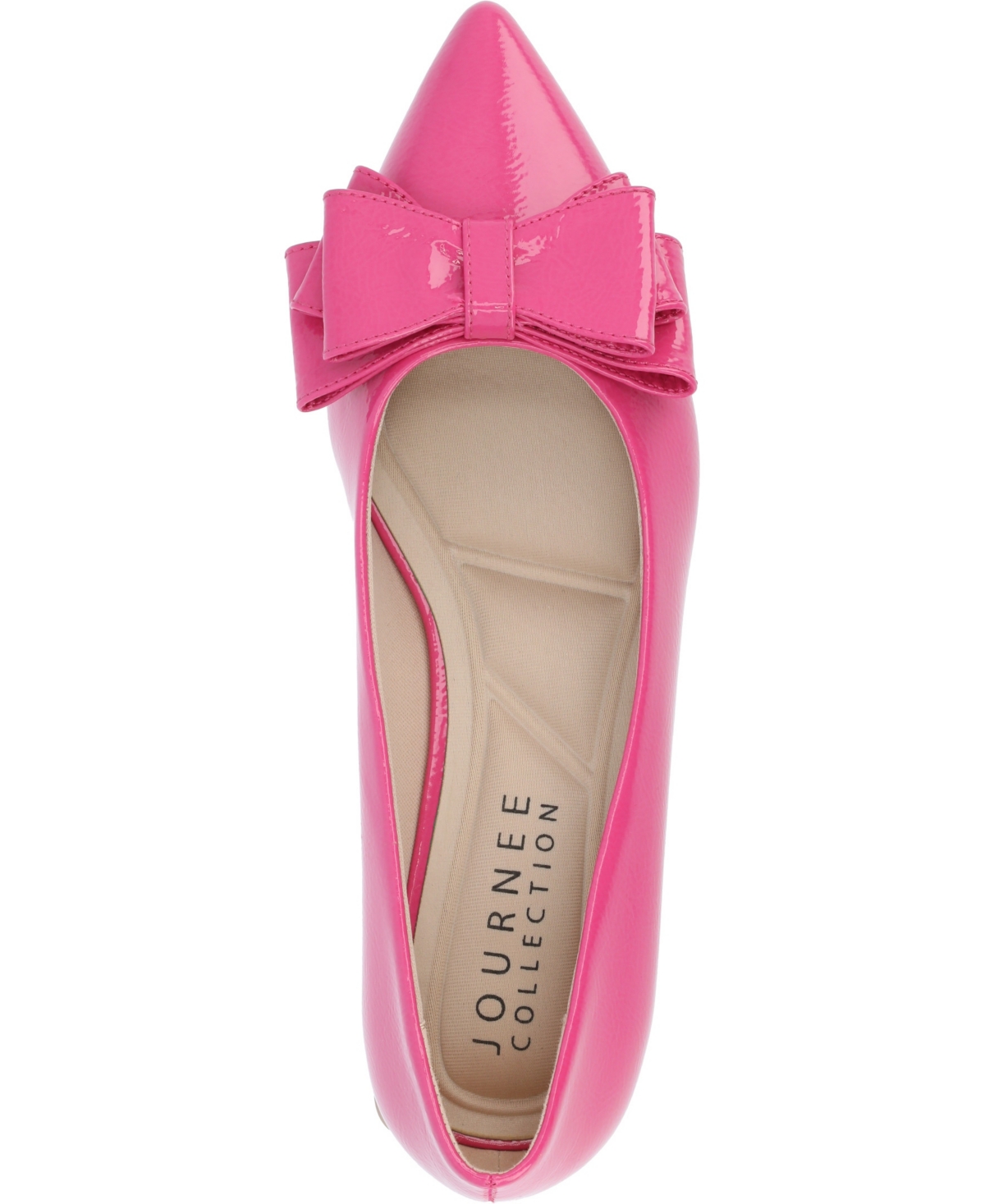 Journee Collection Women's Ophelia Bow Low Block Heel Dress Flats