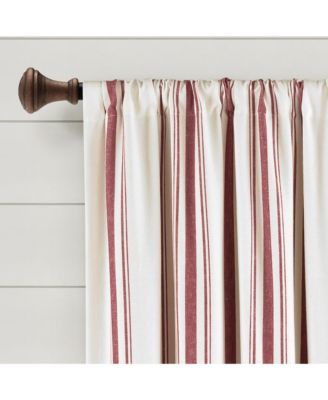 Farmhouse Stripe Yarn Dyed Eco-Friendly Recycled Cotton Window Curtain Panels