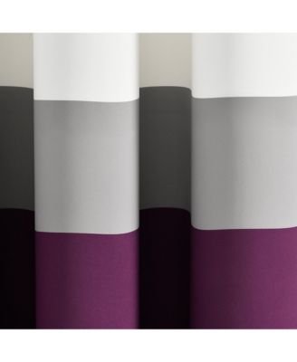 Alexander Color Block Light Filtering Window Curtain Panels