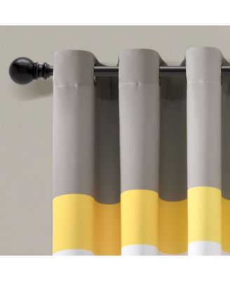 Alexander Color Block Light Filtering Window Curtain Panels