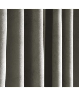 Prima Velvet Solid Light Filtering Back Tab/Rod Pocket Window Curtain Panels