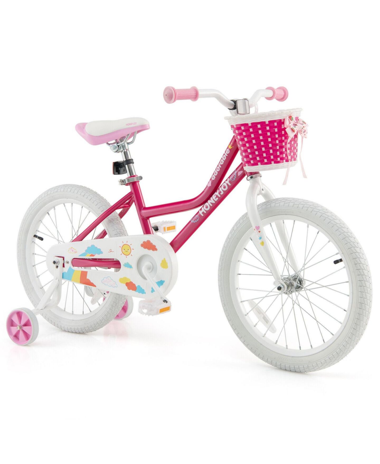 Детская игрушка SUGIFT Kids Bicycle 18 Inch with Adjustable Handlebar, Carbon Steel Frame and Basket for Ages 6-8 — фото 1