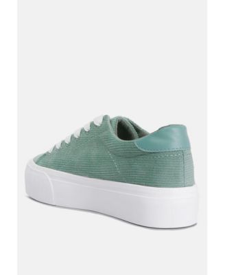 hyra solid flat form canvas sneakers