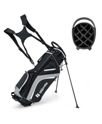 Lightweight Golf Stand Bag with 14 Way Top Dividers 6 Pockets Cooler Bag Rain Hood