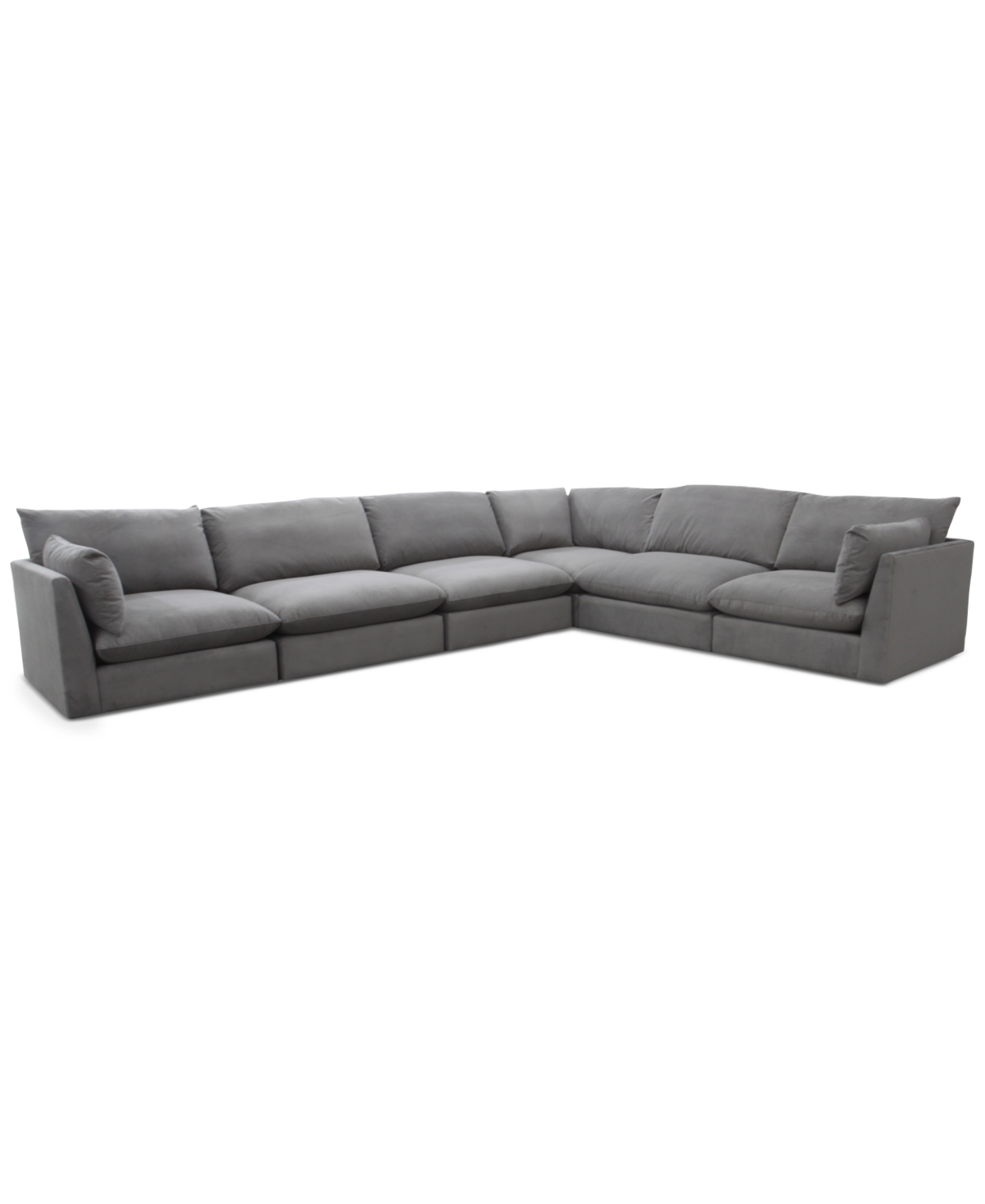 Shop Macy's Marsten 168" 6-pc. Fabric Sectional, Created For  In Otter