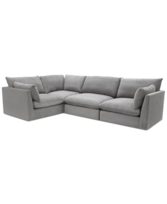 CLOSEOUT! Marsten 126" 4-Pc. Fabric Sectional Sofa, Created for Macy's