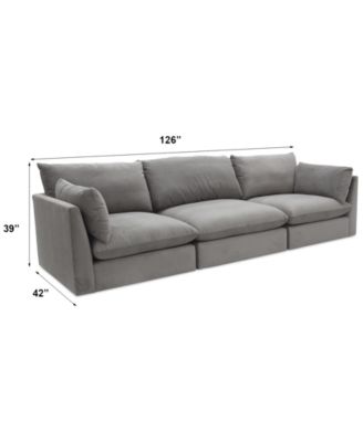 CLOSEOUT! Marsten 126" 3-Pc. Fabric Sectional, Created for Macy's