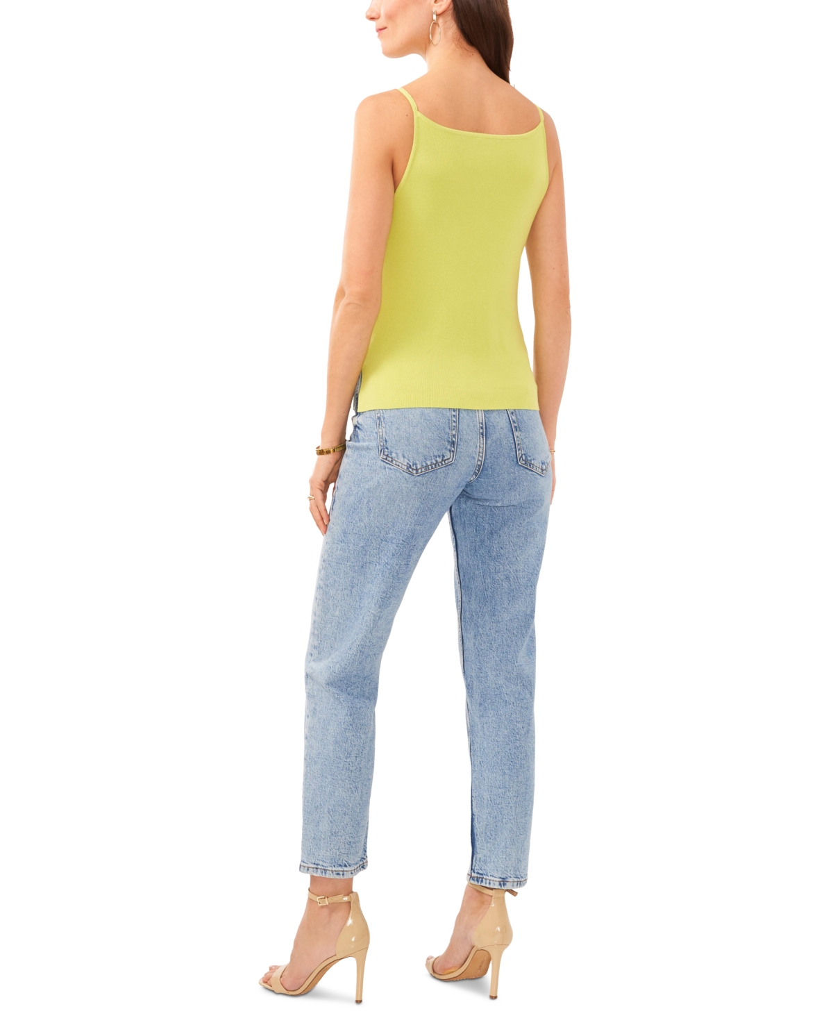 Vince Camuto Women's Ribbed Sleeveless Sweater Tank Top