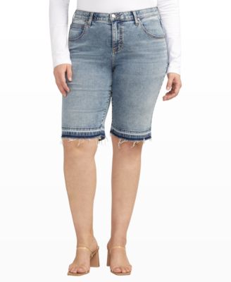 Jag Cecilia Mid Rise Bermuda Shorts Plus Size