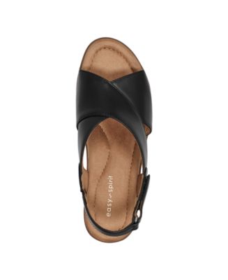 Chantal Crisscross Low Heel Leather Sandals