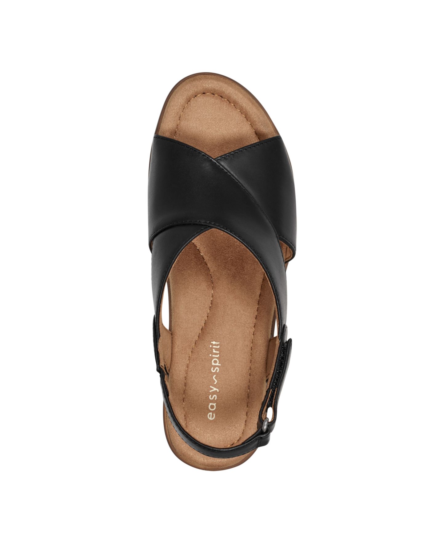 Женские сандалии Easy Spirit Chantal Crisscross Low Heel Leather, цвет: Чёрный кожаный — фото 4
