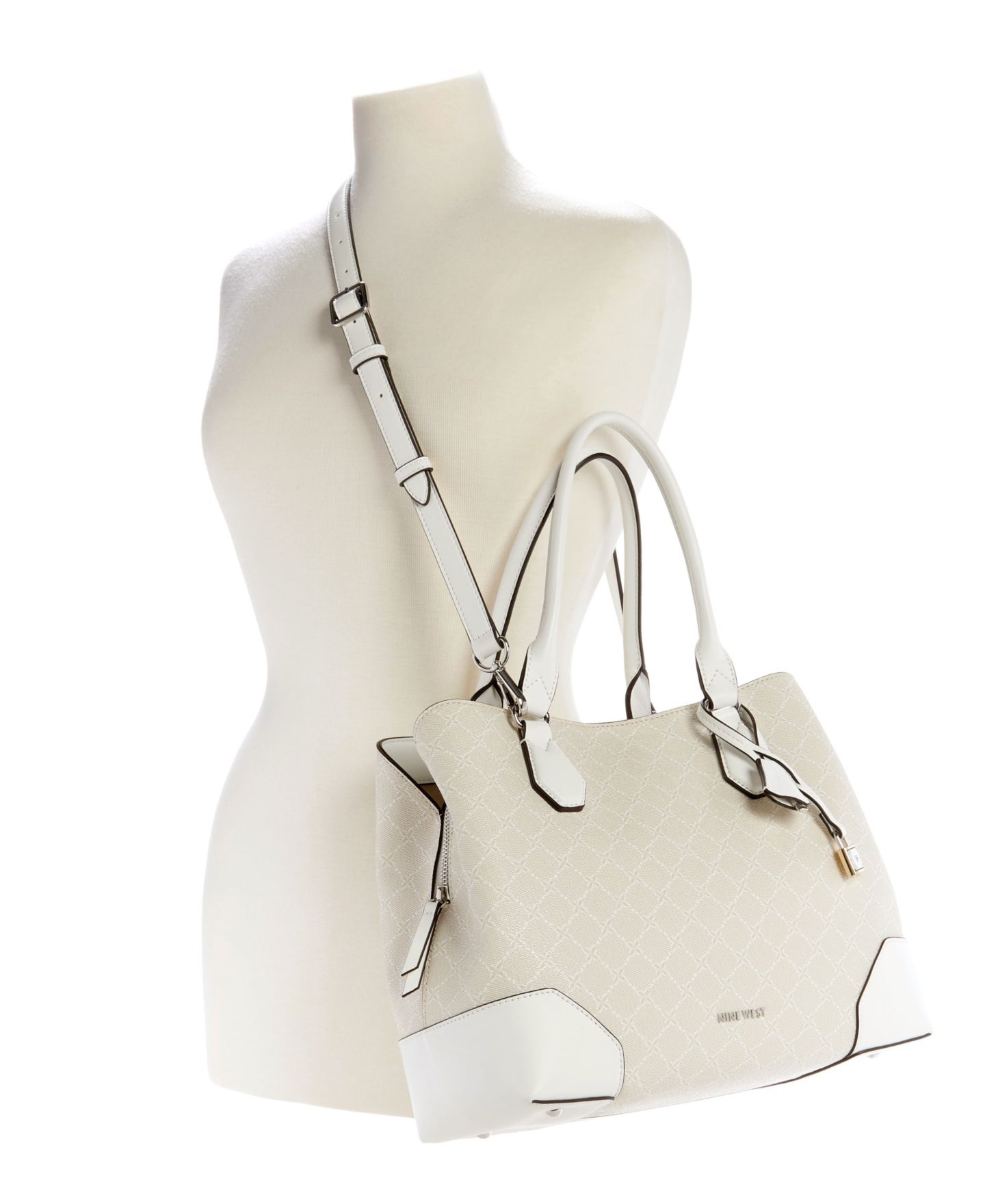 Женская сумка Nine West Brooklyn Carryall, цвет: Кремовый — фото 5