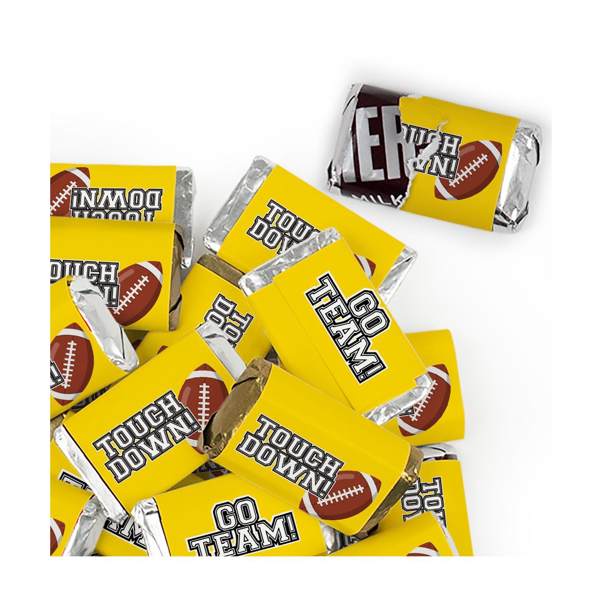 Just Candy 41 Pcs Football Party Candy Favors Hershey's Miniatures Chocolate In Yellow