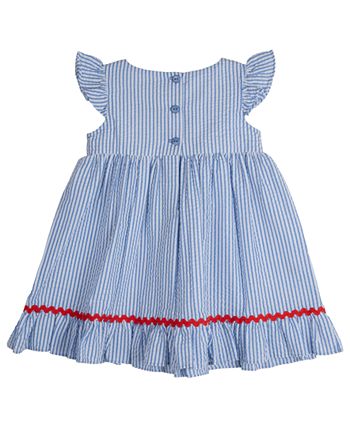 Rare Editions Baby Girls Nautical Seersucker Dress with Diaper Cover ...