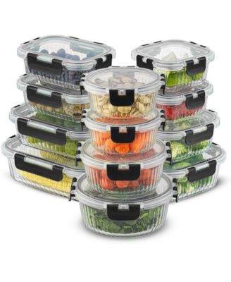 24-piece Fluted Food Storage Container Set with Lids