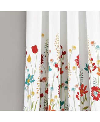 Clarissa Floral Light Filtering Window Curtain Panels