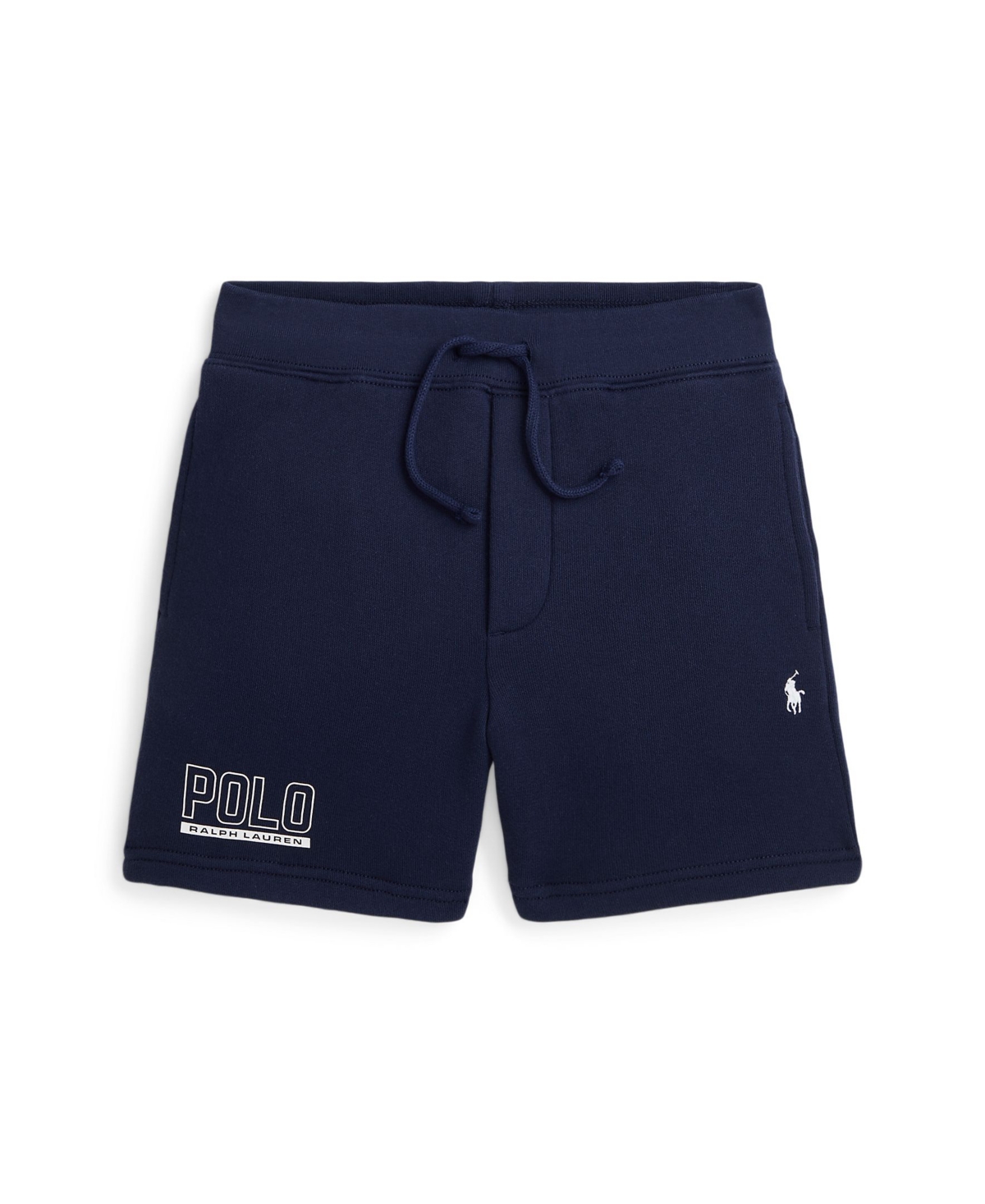 Shop Polo Ralph Lauren Toddler And Little Boys Logo Fleece Shorts In Newport Navy