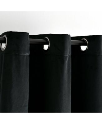 Prima Velvet Solid Light Filtering Grommet Window Curtain Panels