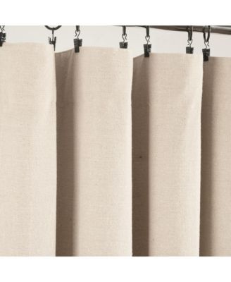 Linen Button 100% Lined Blackout Window Curtain Panel