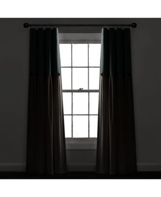 Linen Button 100% Lined Blackout Window Curtain Panel
